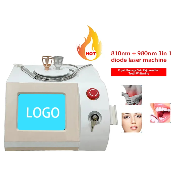 30w 60watts 980nm Diode Laser Enlèvement Vasculaire Enlèvement De La Veine D'araignée Enlèvement De La Taupe Enlèvement Des Vaisseaux Sanguins Varices Traitement Non Chirurgical