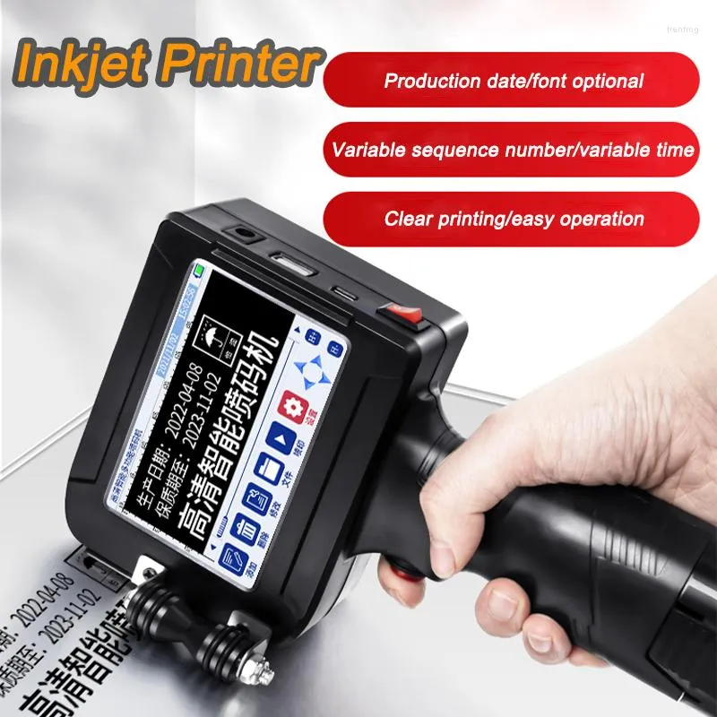 Smart Handheld Inkjet Printer Small Automatic Coding Machine Assembly Line Label Packaging Bag Qr Code Barcode Logo