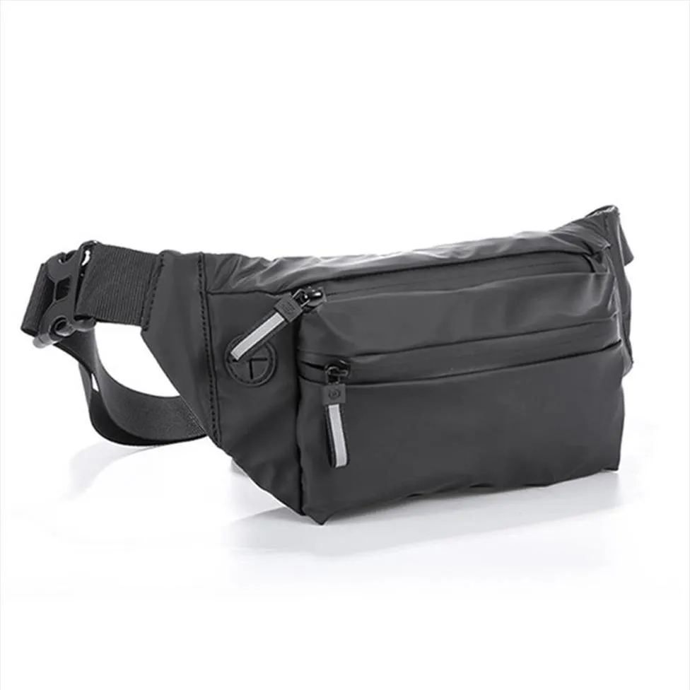 Kadın erkek için su geçirmez bel çantası siyah serseri kemer torbası çantası moda fanypack çanta seyahati kadın göğüs çantaları 281m