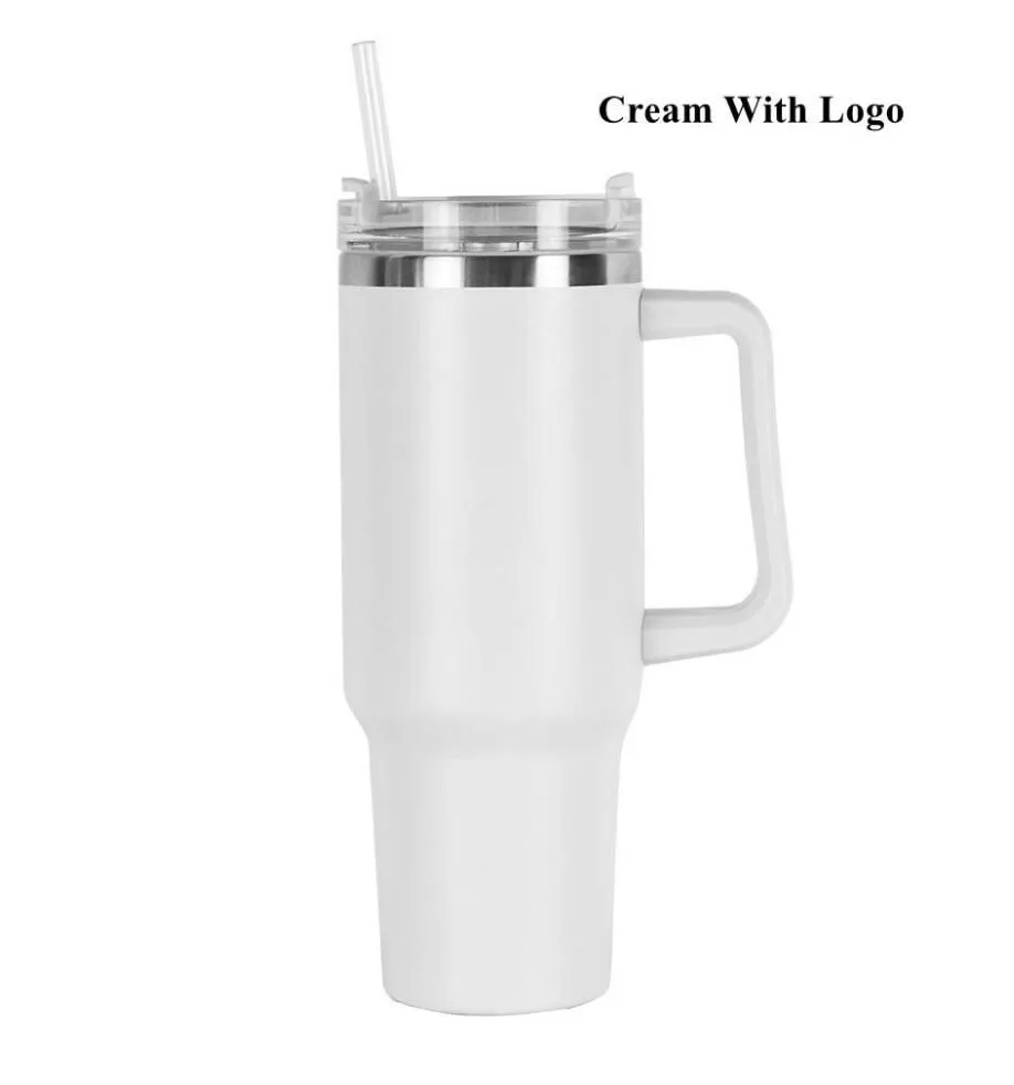 Shimmering 40oz Stainless Steel Insulated Tumblers With Lids With Handle  Insulated, Big Capacity Beer Mug For Travel And Drinks From Yq5664, $10.87