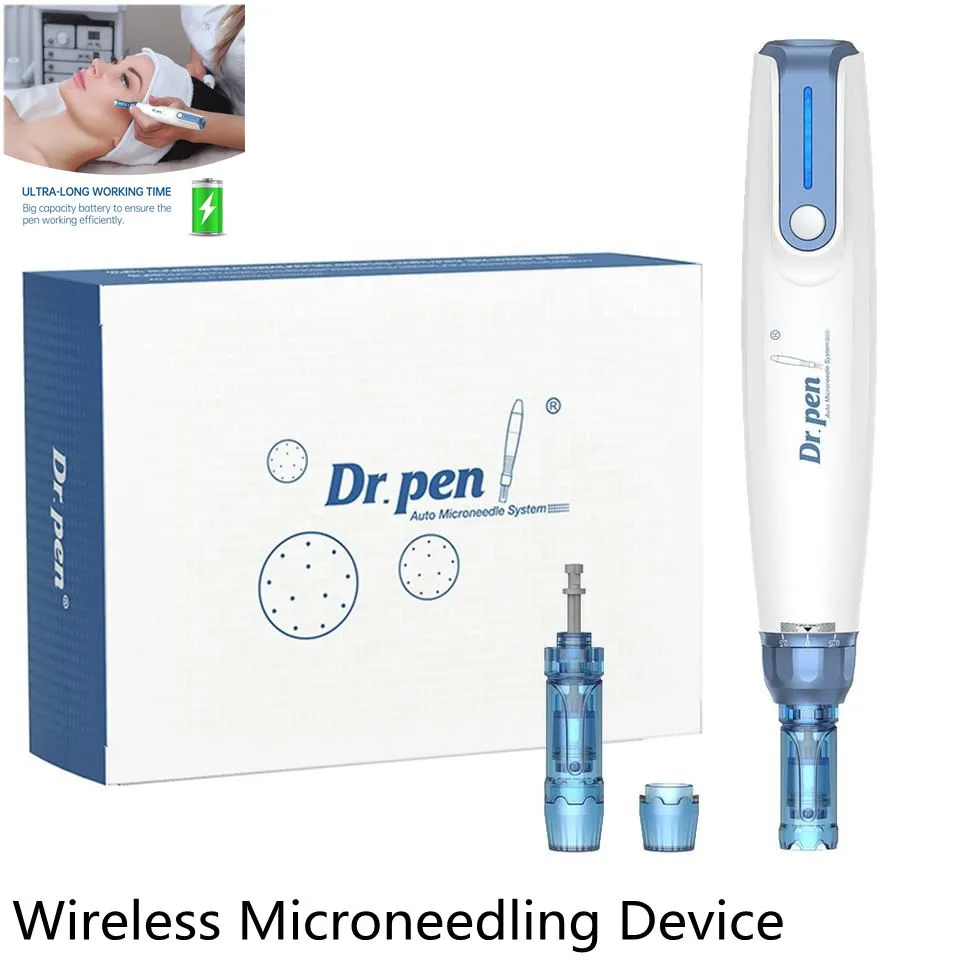 Professionella tillbeh￶r Dr Pen A9 Face Microneedle Wireless Microneedling Device Derma Auto Micro Mesoterapi Beauty Derma Needle Patridge Skin Care