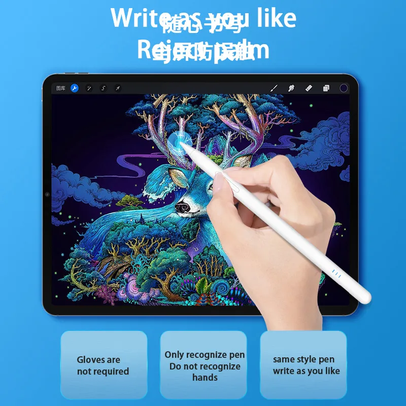 Для Apple Pencil 2 1 Стильная ручка для iPad Pencil Pencil Deper Tilt Pen для 2018-2019-2020-2021-2022 IPad Air 4 5 7 8 9 Mini 5 6 Stylus Pen