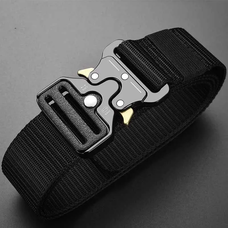 Belts Women's belt outdoor sports tactical nylon belt multifunctional unisex alloy buckle high quality canvas belt for women New G230207