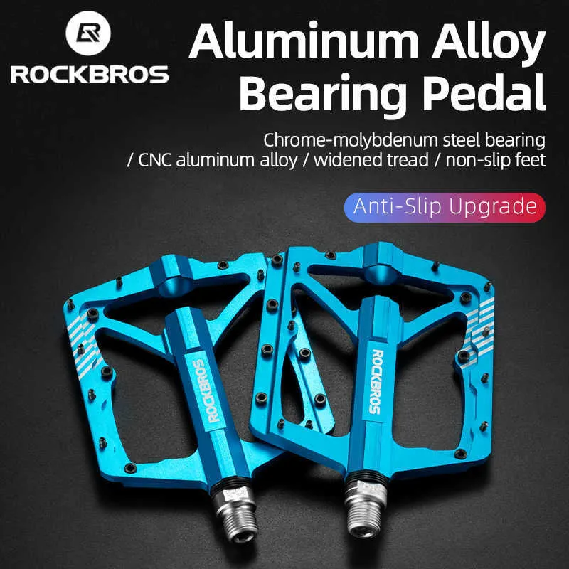 Pédales de vélo ROCKBROS Pédales de vélo Ultraléger Antidérapant Pédale de vélo Rouge / Noir / Bleu Alliage d'aluminium Pièces de vélo Accessoires de vélo Pédales VTT 0208