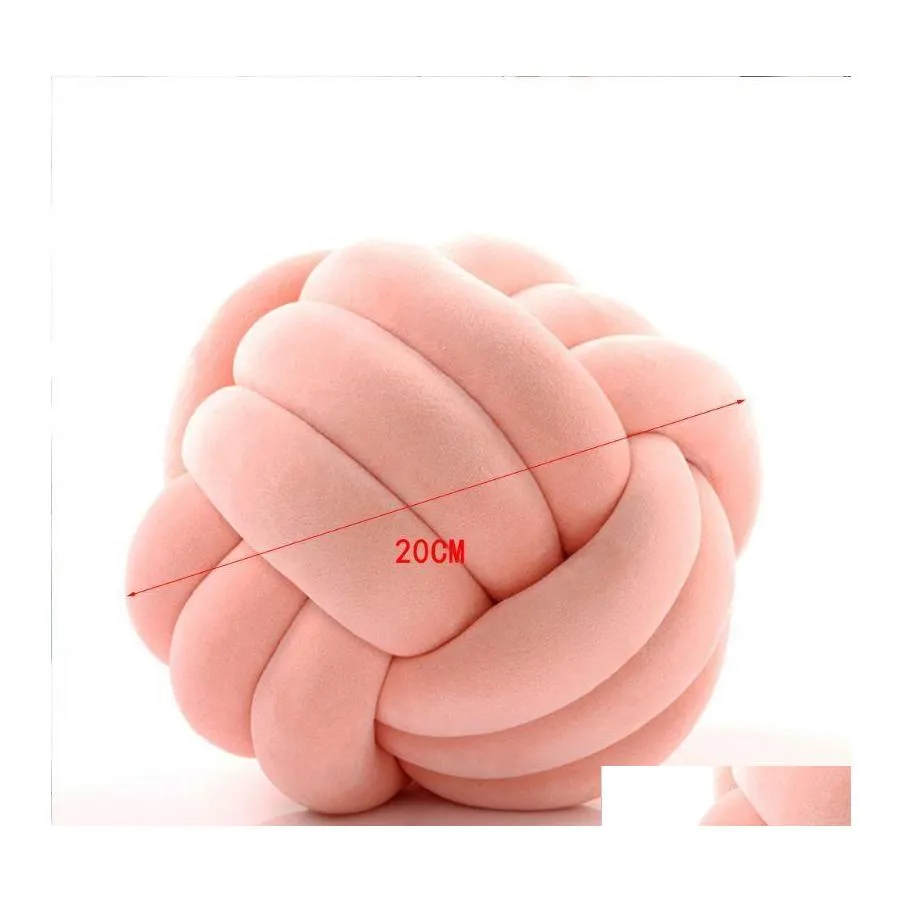 Cuscino decorativo Cuscino morbido Cuscini con nodo Letto Farcito Decorazioni per la casa Cuscino Palla Peluche Tiro Y200723 Consegna a domicilio Tessili da giardino223I