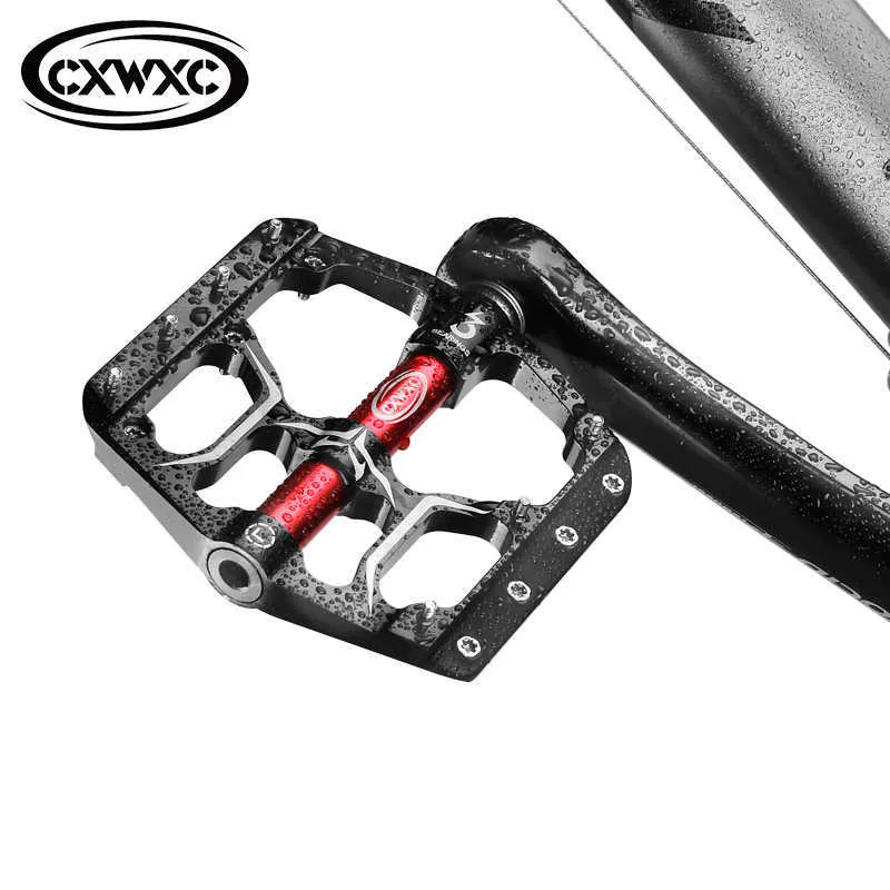 Cykelpedaler Platta cykelpedaler MTB Road 3 Sealed Lager Bicycle Pedals Mountain Bike Pedals Wide Platform Pedales Bicicleta Accessories Del 0208