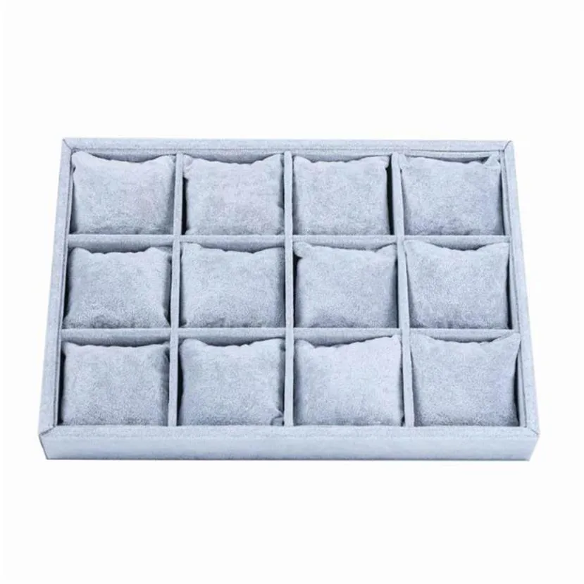 Stackbar 12 Girds smycken Trays Storage Tray Showcase Display Organizer LXAE Watch Boxes Cases265V