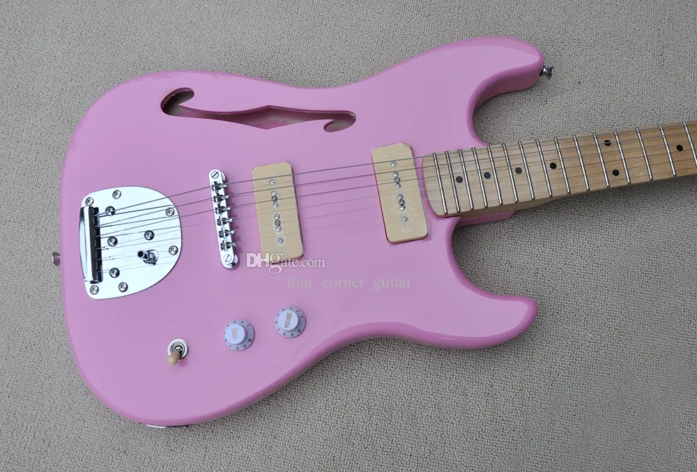 Pink semi hollow guitar deals