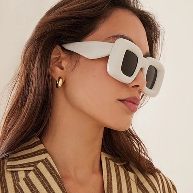 Square Sunglasses for Women with Polycarbonate Frame and 