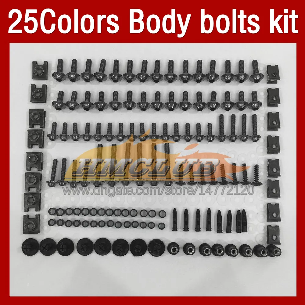 Complete motorfiets kuipbouten Volledige schroefkit voor Kawasaki Ninja ZX2R ZXR250 ZX 2R 2 R ZXR 250 ZX-2R 89 90 1989 1990 Moto Body Windschroeven Boutschroeven Moer moer 268pcs / Set