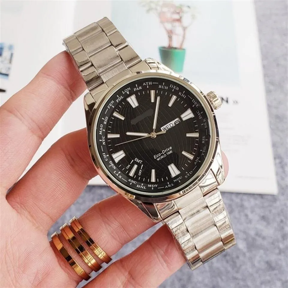 Wszystkie tarcze robocze Mężczyźni Stopwatch Watch Oglądaj najlepiej daty Mens Automatyczne zegarki 44 mm Pełne zegar ze stali nierdzewnej Sapphire Luminous2370