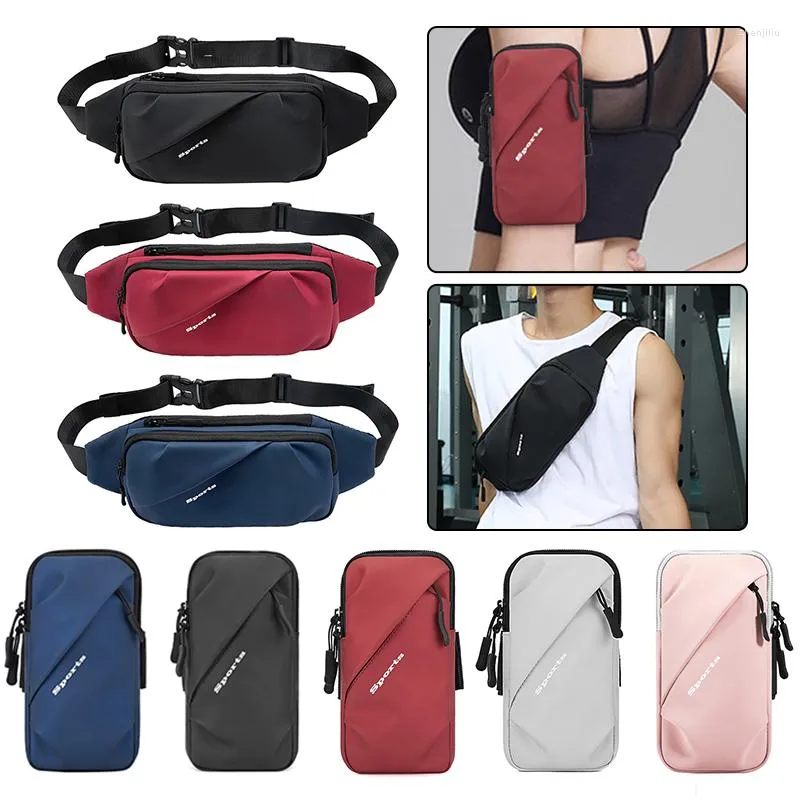 Сумки на открытом воздухе повседневная фанни-пакет многопультная сумка для мобильного телефона с 4-Zipper для мужчин для мужчин Женские талия.