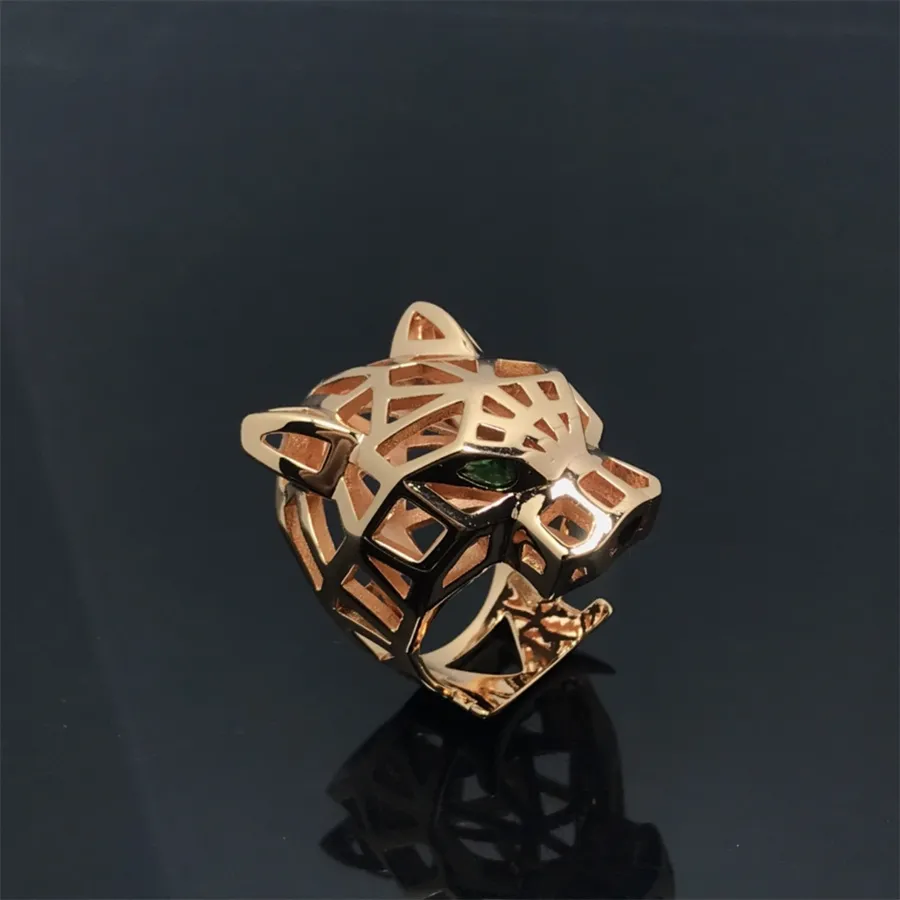 Luxury Designer Leopard Ring Size 6 To 9 Good Quality Fashion Brand Man Ring Premium Womens Wedding Jewelry Rings With Box Curryon