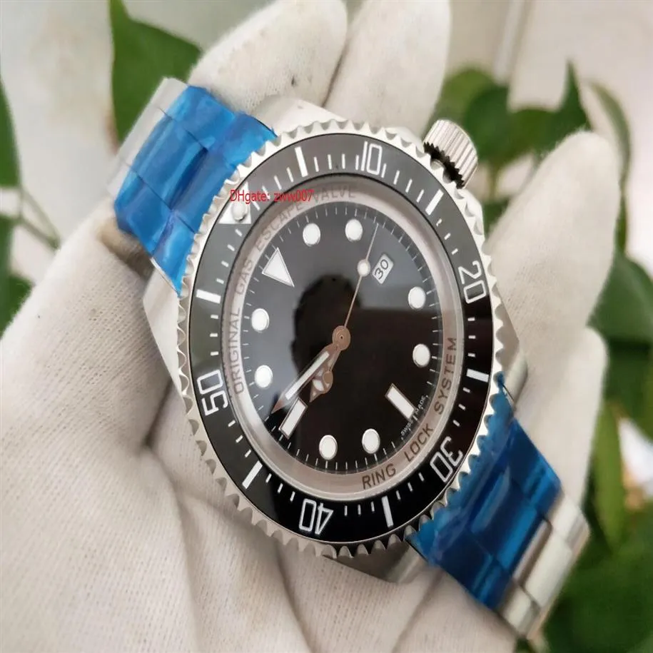 Orologi da polso di alta qualità più venduti 44mm Sea-Dweller 116660 quadrante nero lunetta in ceramica Asia 2813 orologio meccanico automatico da uomo Wa291o