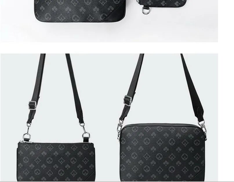New Fashion Designer Leather Patchwork Crossbody Bag Set For