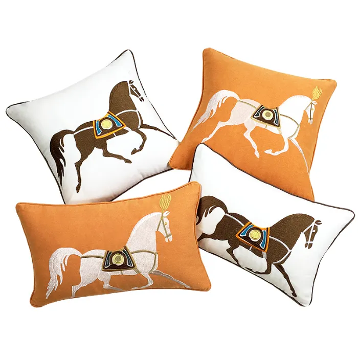 Embroidered Sofa Cushion Covers - Premium Quality, No Sew Pillow Covers ...