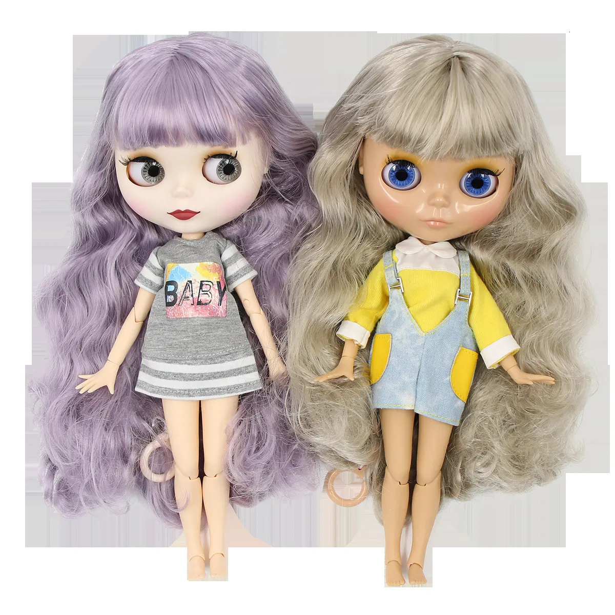 Bambole ICY DBS Blyth Doll 16 BJD Joint Body White Skin Tan Skin Dark Skin Matte Face Nude Doll 30cm Anime Toy Girls Gift 230208