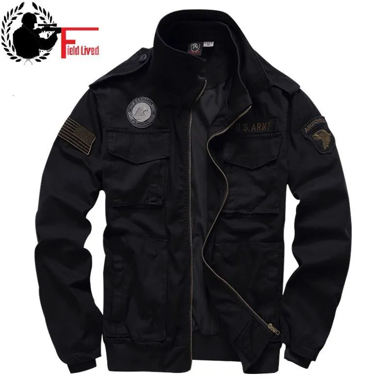 Men s Jackets Tactical Jacket 101 Airborne Military Uniform Army Style Winter Flight Ma1 Coat American Clothing Male Green 230207