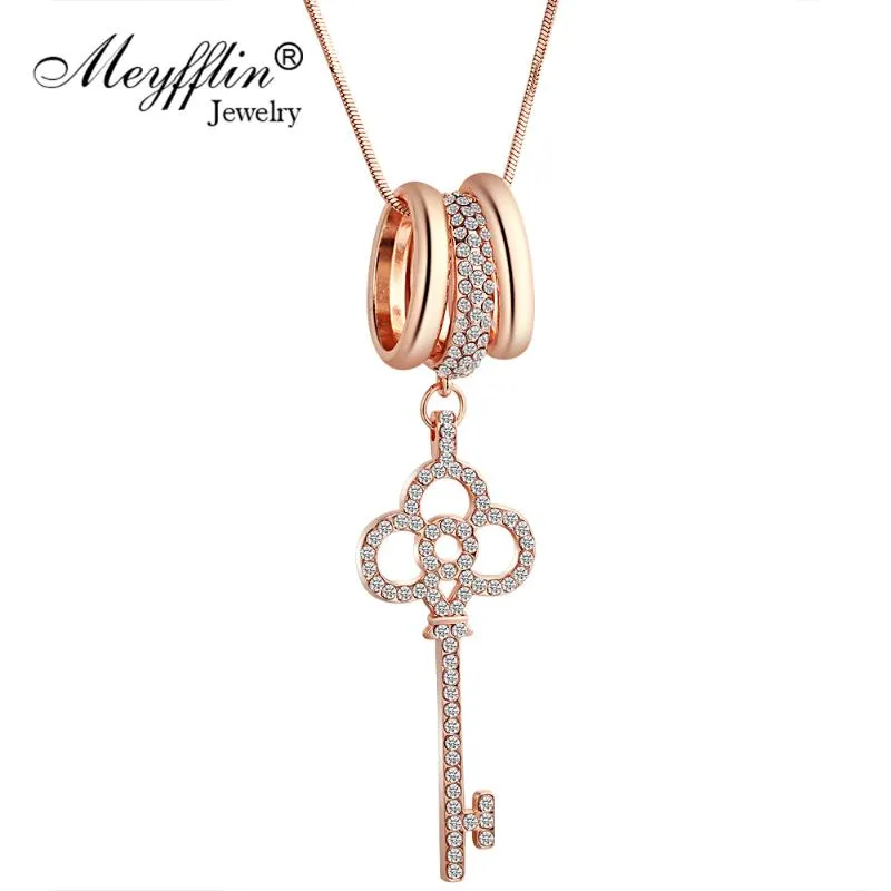 قلادة قلادة Meyfflin Key Lock Collier Femme Maxi Netclace Female Fashion Adthing Attlants for Women Jewelry Collar Bijoux