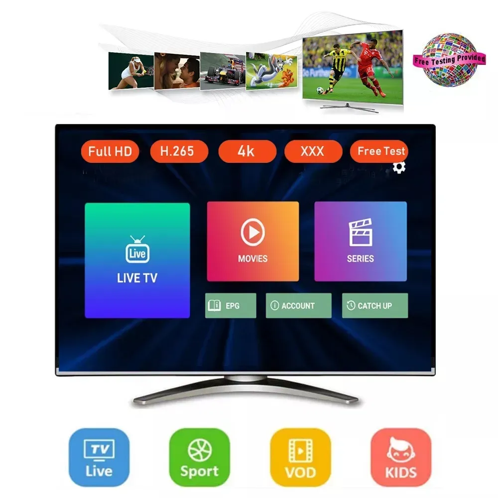 MAG Europe Program 10000Live M3u Android smart tv US UK France Canada portugal Protective Film 1year/OTT Link/list Service Provider test