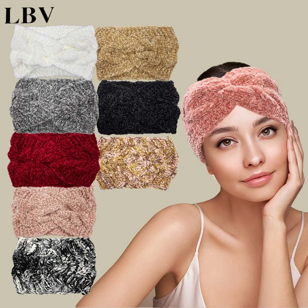 Nieuwe lint knoop Knoop Kruishoofdband voor vrouwen herfst wintermeisjes haaraccessoires hoofddeksel elastische haarband haaraccessoires 1549