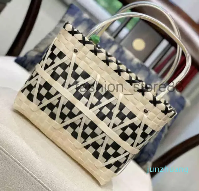 Woven Tote Bag Food Basket Fashion All-match Classic Crossbags 77 Street Trend Large Capacity Handbag 220613