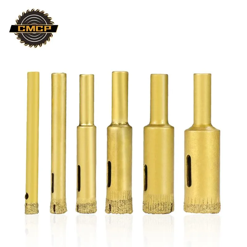 Bits de perfuração profissional CMCP Diamond Bits Conjunto de estanho revestido 5 6 8 10 12 14 16mm serra de orifício para ferramentas de cerâmica de vidro de mármore de ladrilho