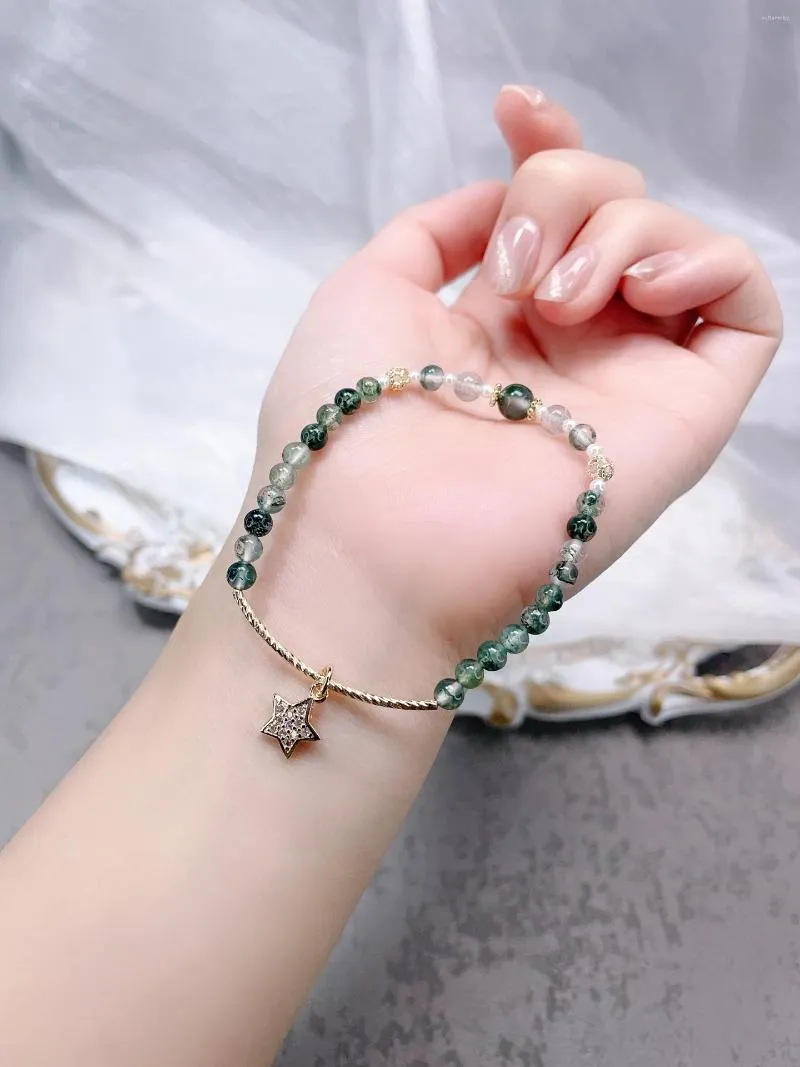 Braccialetti rosario originali Strand Green con pietre naturali Smeraldo Fascino femminile Gioielli di moda 2023 Regali di benedizione per la fidanzata