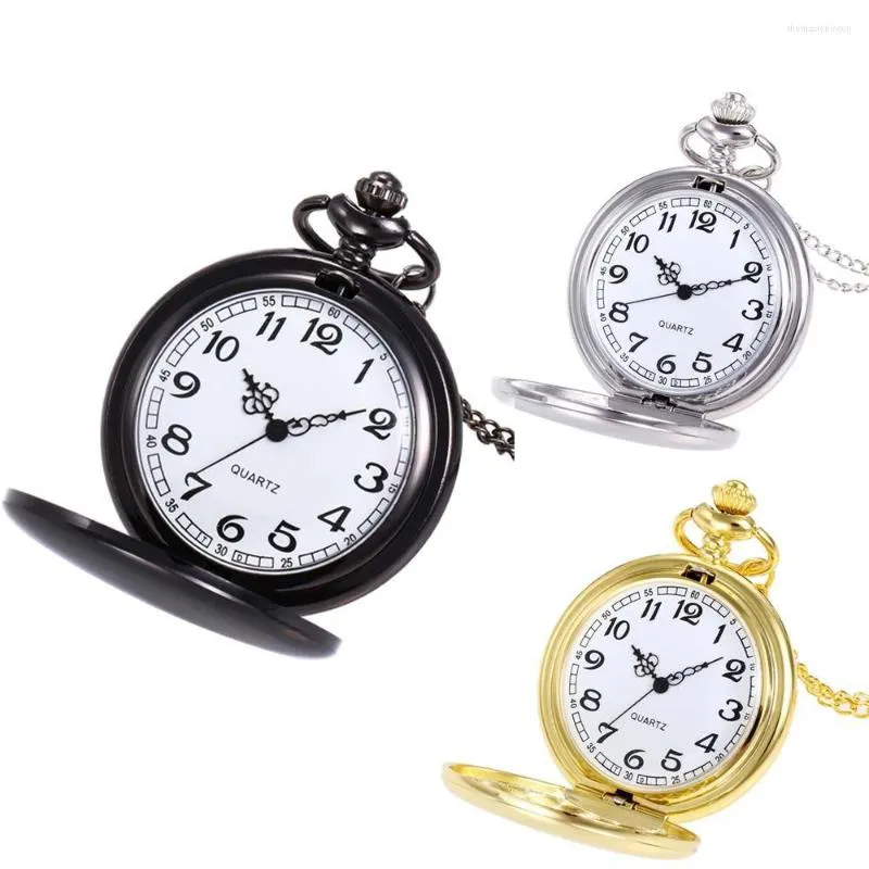 Pocket Watches Watche Crown Unisex Fashion 3 Colors Chain Necklace Horloges Mannen Dropship Horloge Men Women Universal