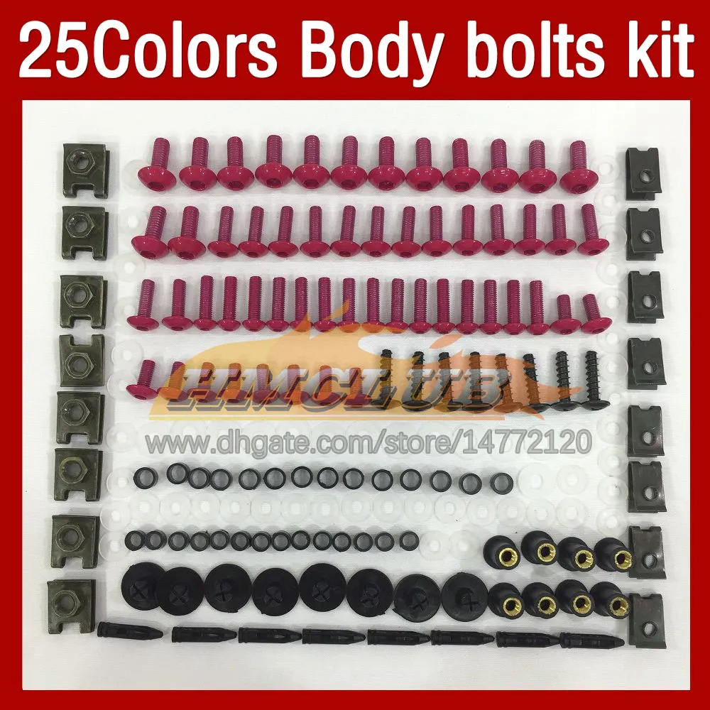 ホンダCBR1100XXブラックバードCBR1100 CBR 1000 XX 02 03 04 2005 2006 07 MOTO BODY WINDSHIELD BOLT SERGKS NOT NUTS 268PSの完全なオートバイフェアリングボルトフルスクリューキット