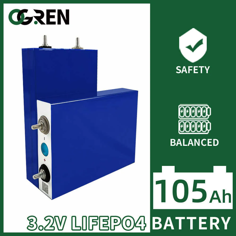 3.2V LiFePO4 Battery 100Ah 105AH 1/4/8/16/32PCS Rechargeable Lithium Iron Phosphate Battery DIY RV Golf Cart Boat Solar System