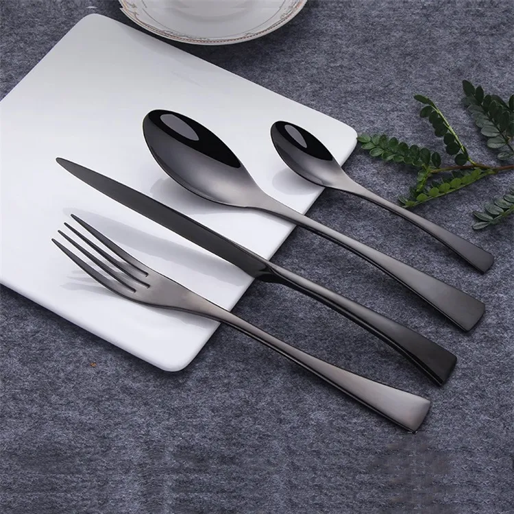 Home 304 Roestvrij servies Sets Sets Derenwaren Mes en Fork servies Set Kitchen Steak Knifes /Fork Spoon Hotel Supplies LT228