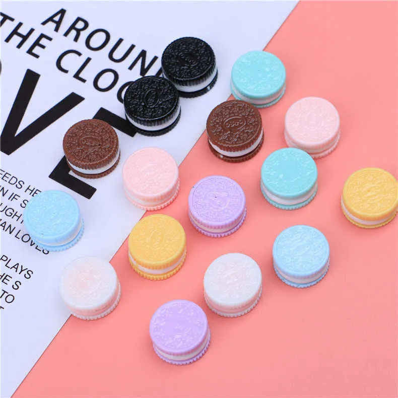 Cream glue dripping DIY self-made handmade material hair clip rope food and play Oreo resin accessories