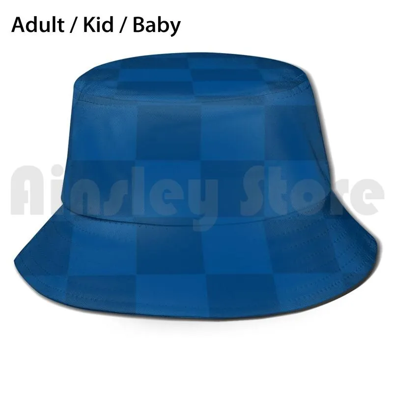 Berets Everton Blue Checks دلو القبعة البالغة طفل شاطئ شاطئ القبعات Toffees إلخ كرة القدم كرة القدم
