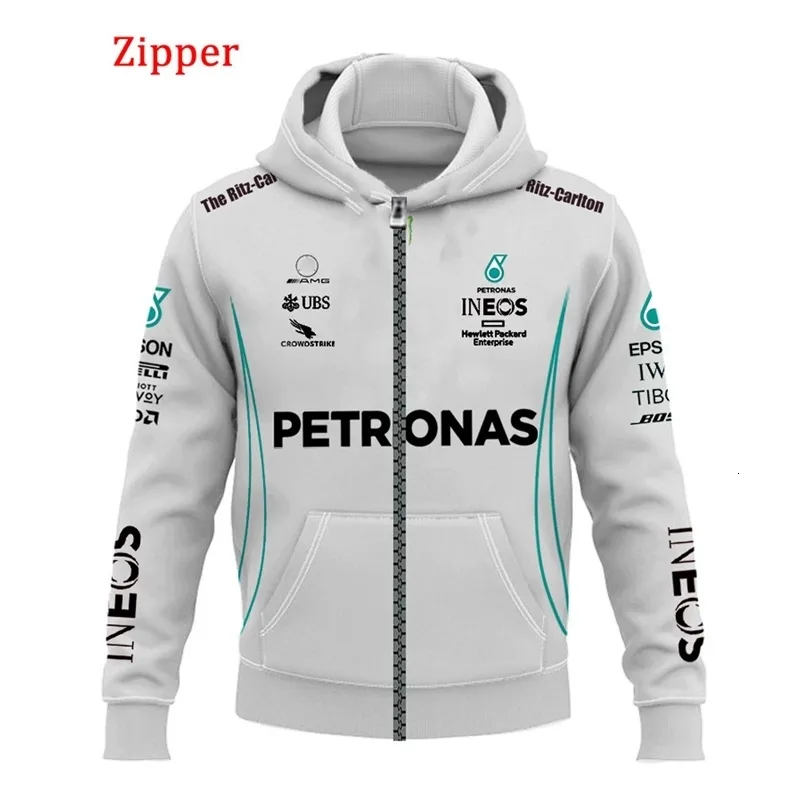 Felpe con cappuccio da uomo Felpe con cappuccio Felpa con cappuccio Formula One Team Car Racing Stampa 3D Gulf Uomo Donna Moda Felpa con cerniera Felpa con cappuccio per bambini 230208