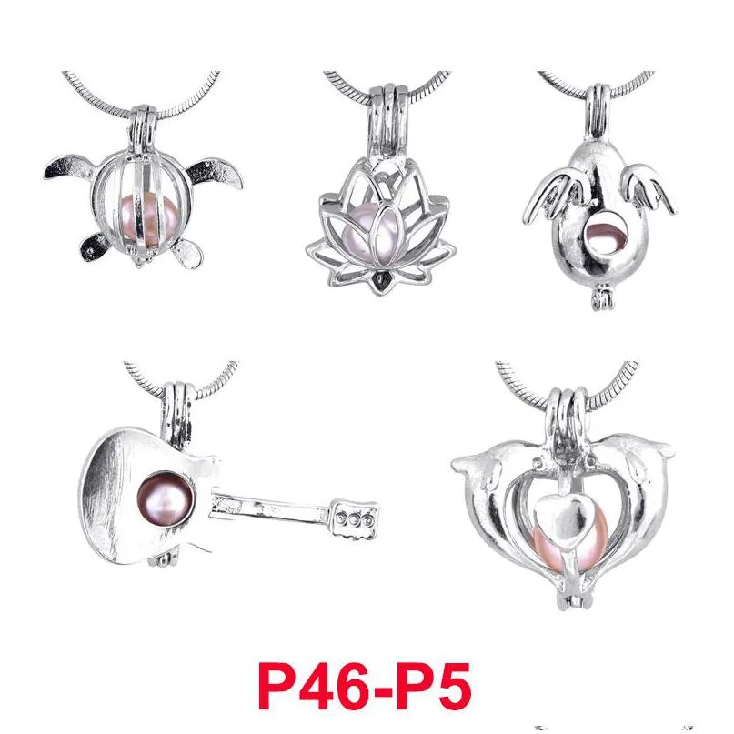 Médaillons Usine Vente en gros directe 300 modèles pour votre choix Cages de médaillon Love Wish Pearl / Gem Beads Oyster Pearl Montages Cag Dhaqp