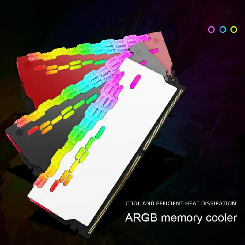 Cabos de computador conectores RA-2 Memória RAM RAM RAIN RGB DDR3 DDR4 Radador de resfriador de resfriamento para computadores coloridos de computadores coloridos