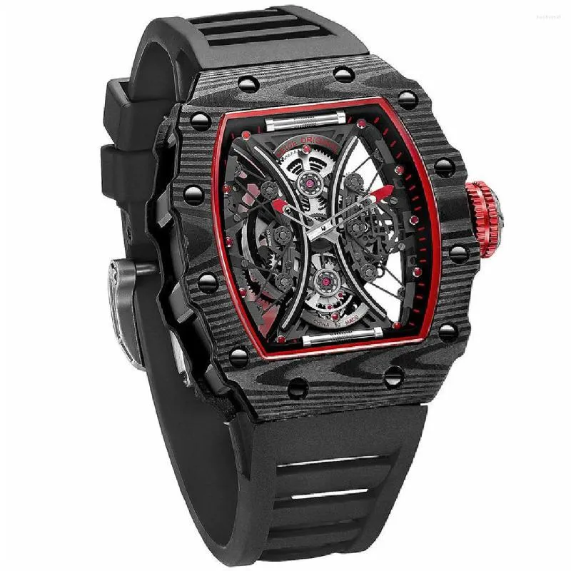 Wristwatches FEICE Sapphire Glass Top Luxury Skeleton Watch Mechanical Watches For Men Automatic Hollow Waterproof Fashion Wrist