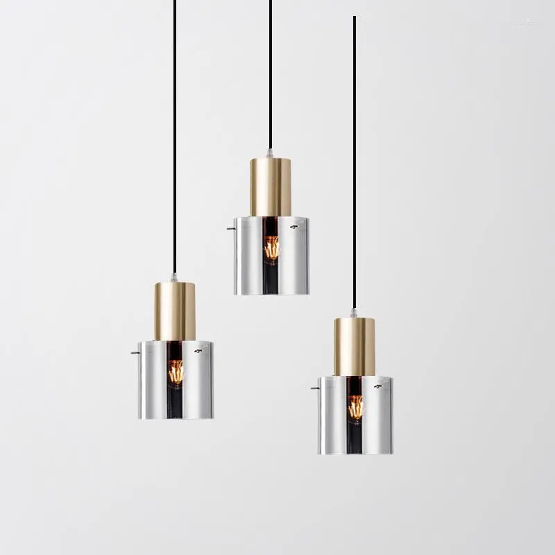 Pendant Lamps Glass Nordic Restaurant Small Droplight Is The Head Of A Bed Bedroom Designer Chandeliers El Coffee Shop Lights