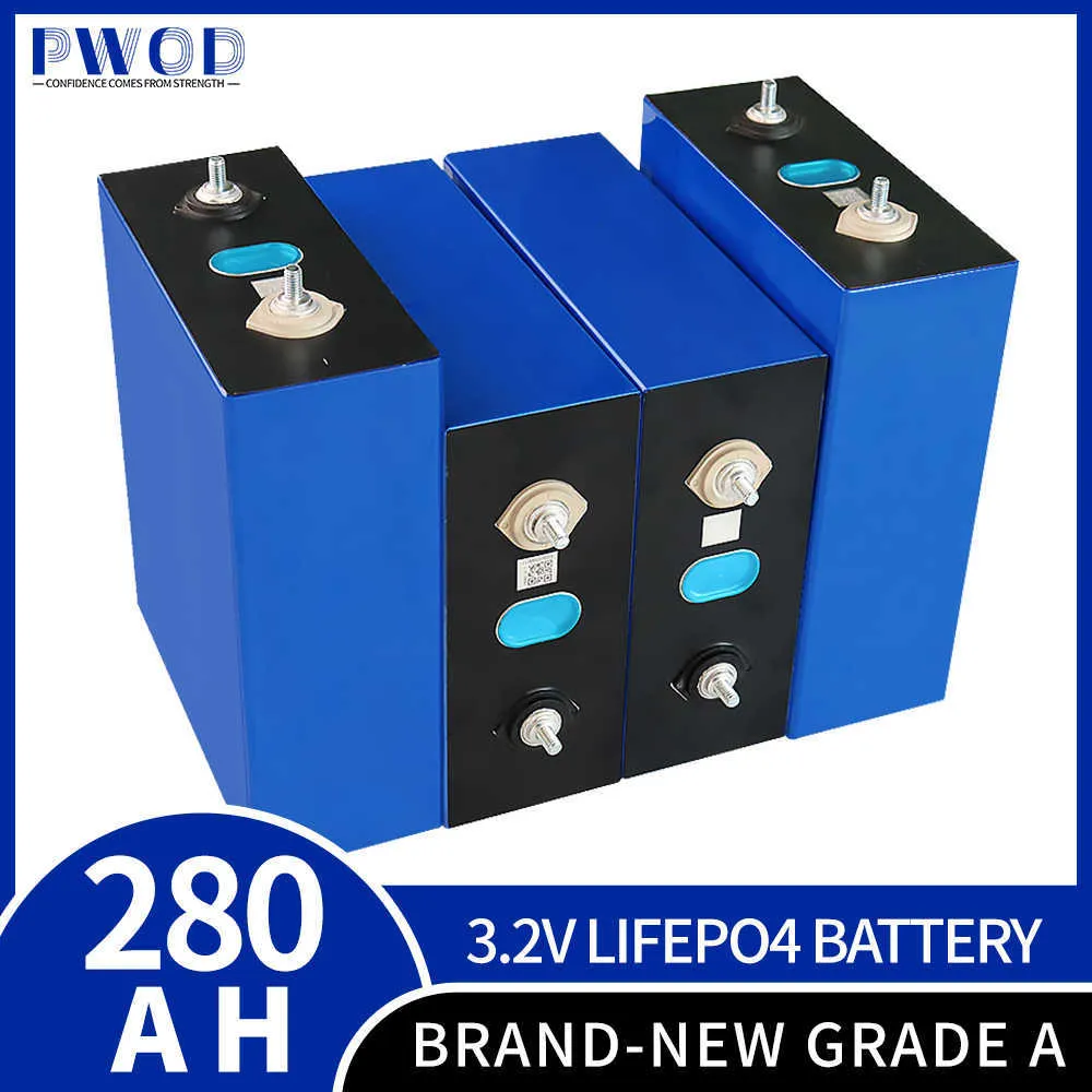 12V LifePo4 Batterij 280Ah Oplaadbare diepe cyclus mariene batterij Nieuwe zonnebrand LifePo4 DIY 24V 48V Electric EV RV Golf Forklift