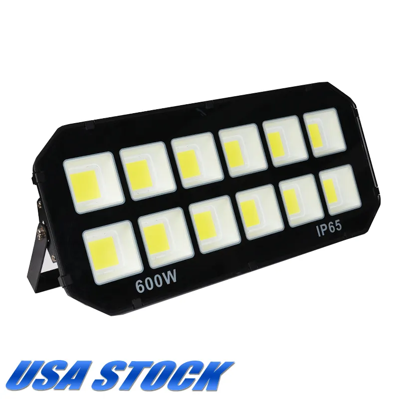 600W Led FloodLight Outdoor Super Bright Security Lights 6500k IP65 Waterproof Work Light COB Stadium with White for Yard Parking Lot Garden Crestech