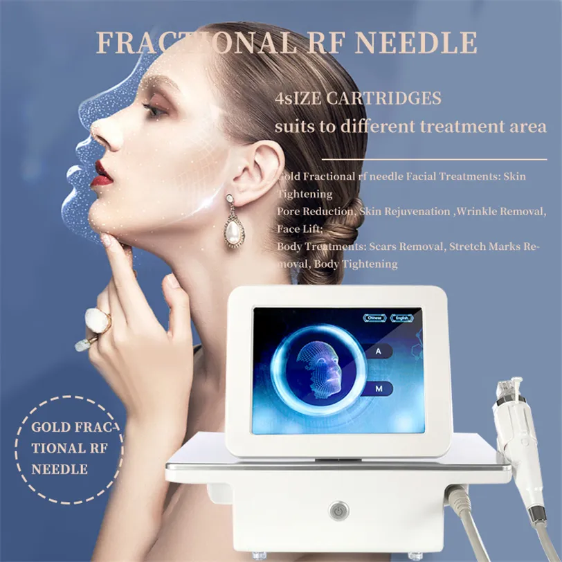 RF Equipment One Handle Fractional Machine Radio Frequency Microneedling with Cool Hammer High Effective Microneedle Gold Microneedling