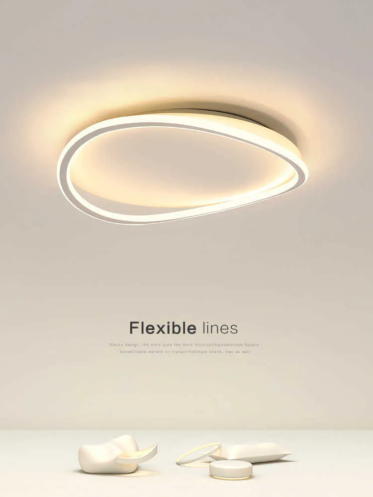 Ceiling Lights Bed led ceiling simple modern atmosphere Nordic ins style living study round master bedroom lamp 0209