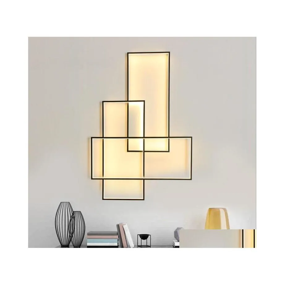 Wall Lamps Modern Led Lights For Bedroom Living Room Corridor Mounted 90260V Sconce Lamp Fixtures Drop Delivery Lighting Indoor Dh2X7