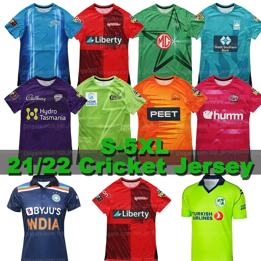 21/22 Cricket Jersey tröjor rugby tröjor IRLAND INDIEN 2021 2022 uniform ZEALAND skjorta Storlek S-5XL