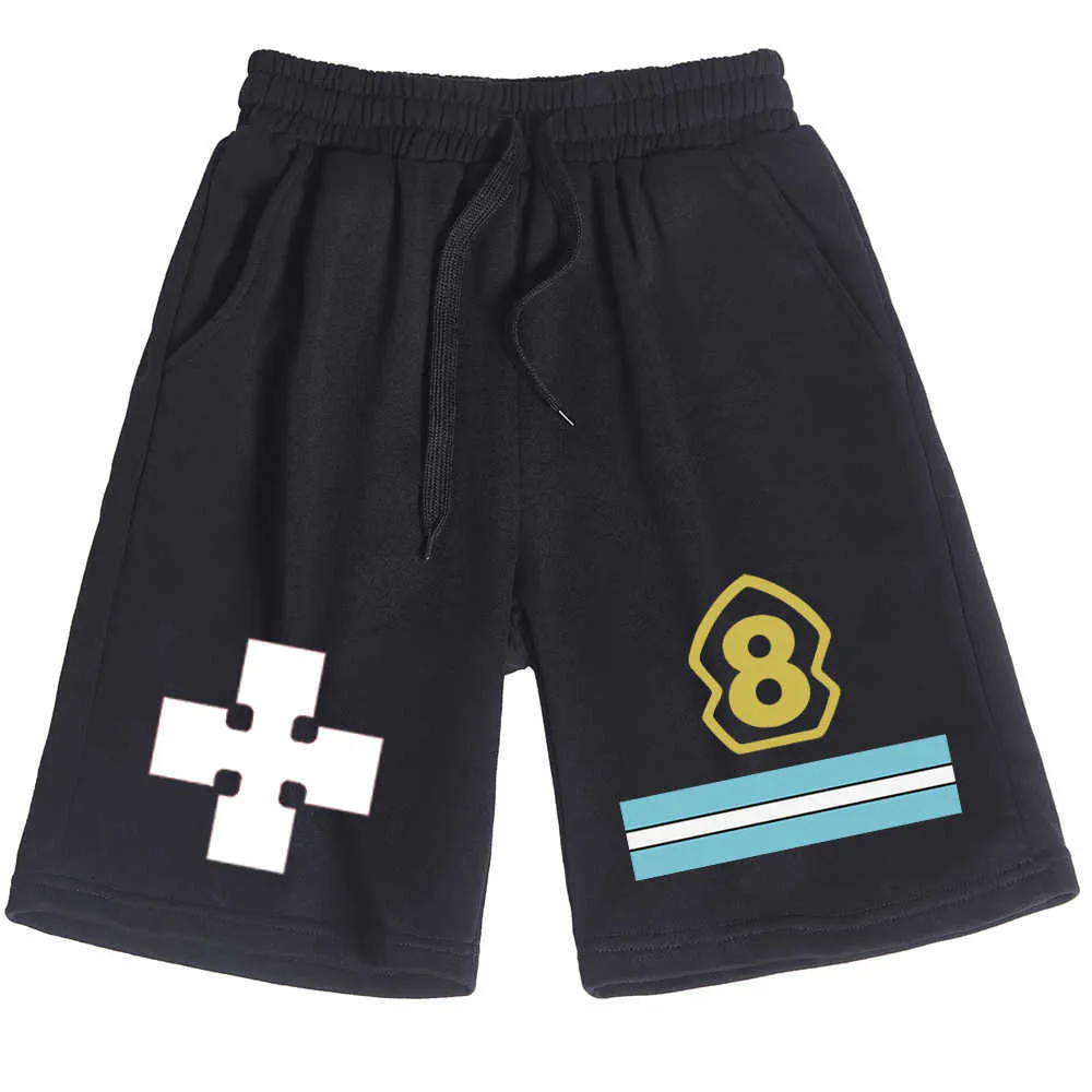 Pantaloncini da uomo Anime Fire Force Pantaloncini Uomo Donna Casual Pantaloni larghi in cotone da spiaggia T230209