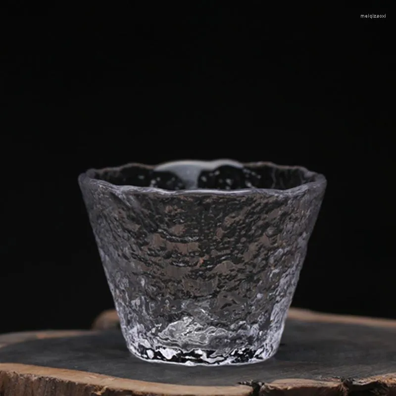 Copas de vino 2 Unids / lote Japonés Desigual Hermosa Taza de Té Teaware Taza de Té Transparente Juegos de Café Tazas de Whisky