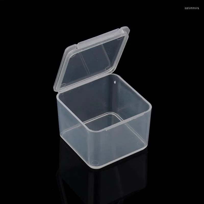 Smyckespåsar 5st/set justerbar förvaringslåda Fodral 3.7 2,5 cm transparent plastbärande fodral Craft Organizer F3078