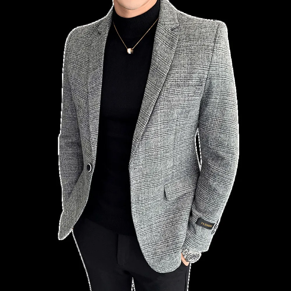 Abiti Da Uomo Blazer Da Uomo Blazer Casual Stile Britannico