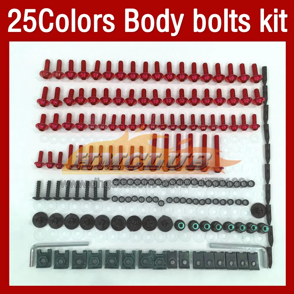 Carenage Booster Kit Vis Carénage Moto Qiilu - 173 Pièces Aluminium - Boulons M5/M6 - Pour Pare-brise Et Carrosserie Jeu écrous Pare-brise